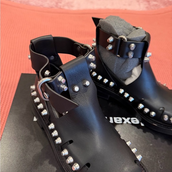 T by Alexander Wang Black Studded Flats